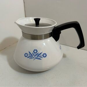 Vintage Corning ware blue cornflower 6 cup pyroceram teapot